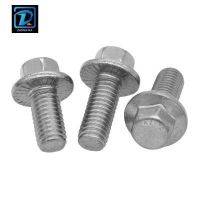 304 Stainless Steel Hex Head flange Bolt DIN6921